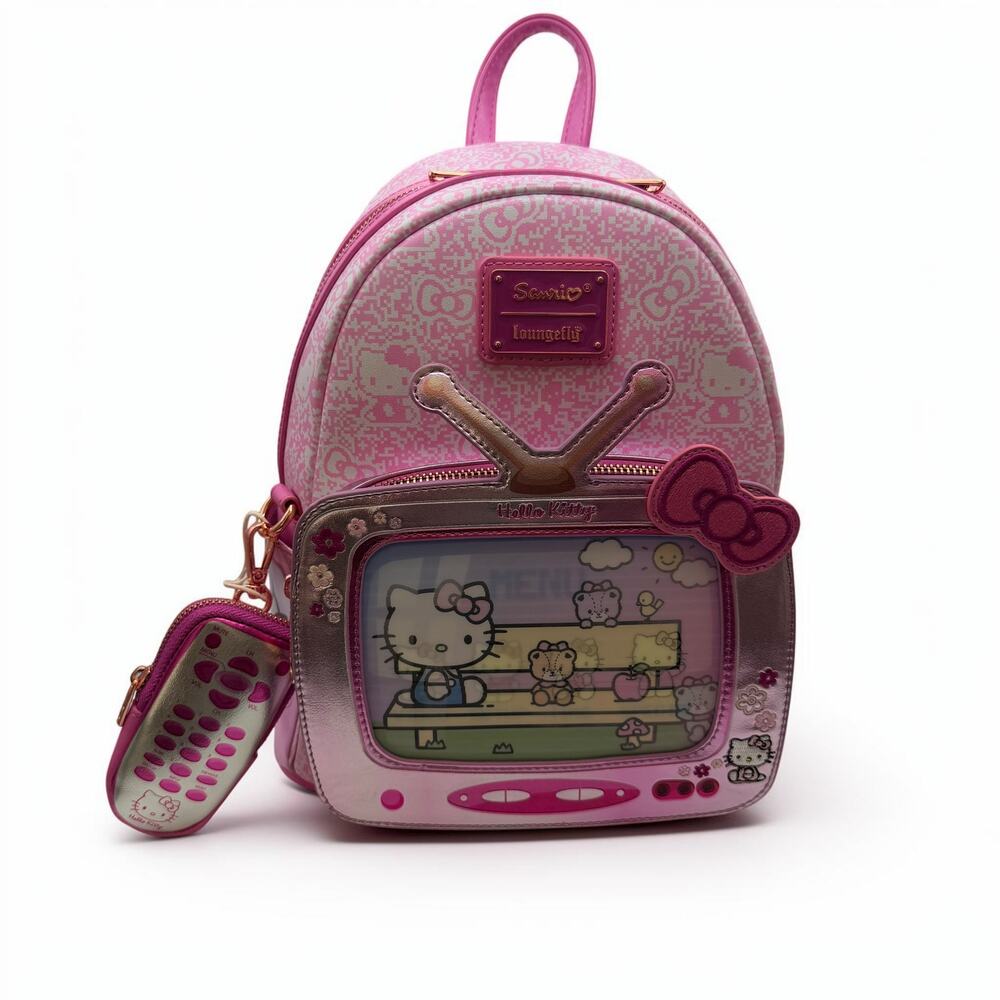 Loungefly Hello Kitty Vintage TV Lenticular Mini Backpack & Coin Bag NWT